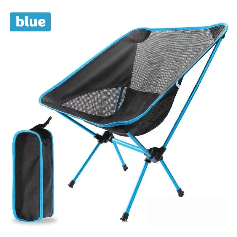 Ultra-Light Foldable Aluminum Alloy Moon Chair – Reclining Outdoor Fishing & Camping Chair